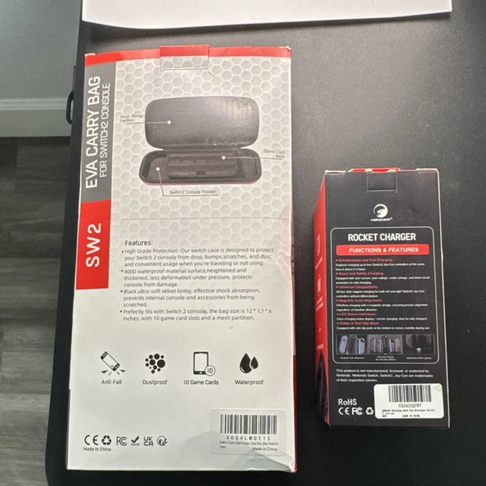 Nintendo Switch 2 BIRHE SW2 EVA Carry Bag & Rocket Charger